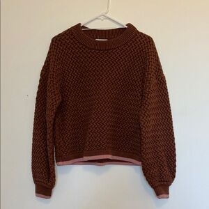 Cozy Brown Knit Sweater